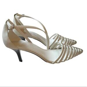 Who What Wear Kennedy Strappy‎ Pump White Size 7 NWT